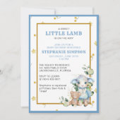 Petit agneau sur le chemin | Invitation Baby showe (Devant)