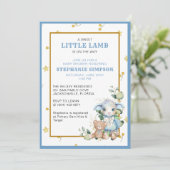 Petit agneau sur le chemin | Invitation Baby showe (Debout devant)