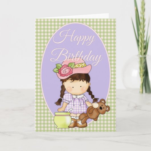 Petit Agnus Thème Joyeux Anniversaire Carte 2 (Devant)
