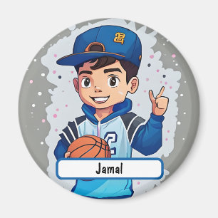 Petit Aimant Baller Avec Nom Personnalisé
