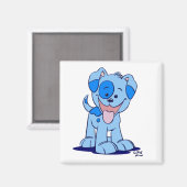 Petit aimant bleu chiot (Recto/Verso)