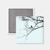 Petit aimant d'oiseau noir (Recto/Verso)