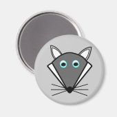 Petit aimant loup d'Halloween (Recto/Verso)