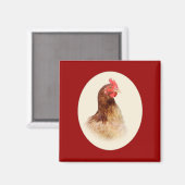 Petit aimant Red Hen (Recto/Verso)
