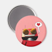 Petit aimant Robot Rouge (Recto/Verso)
