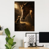 Petit Ami | Cheval & Chat | Affiche (Bureau à domicile)