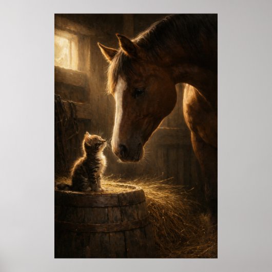 Petit Ami | Cheval & Chat | Affiche (Devant)