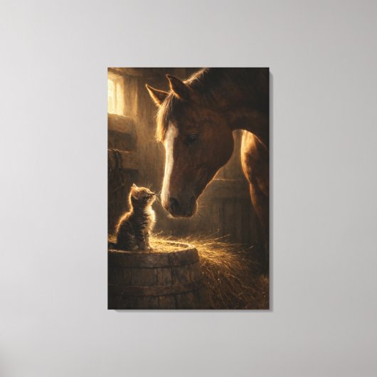 Petit Ami | Cheval & Chat | Toile tendue (Recto)