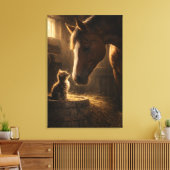 Petit Ami | Cheval & Chat | Toile tendue (Insitu(Salon))