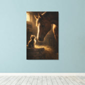 Petit Ami | Cheval & Chat | Toile tendue (Insitu (Plancher de Bois))