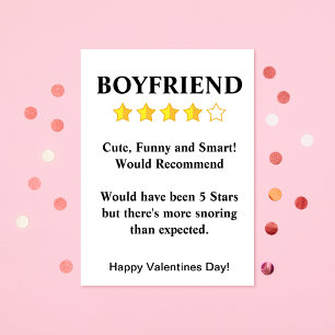 Petit ami drôle carte de la Saint-Valentin pour le