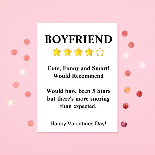 Petit ami drôle carte de la Saint-Valentin pour le