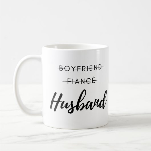Petit ami, Fiance, Mari Mariage Groom Cadeau Mug (Gauche)