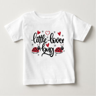 Petit amour mignon mot art filles Baby T-shirt