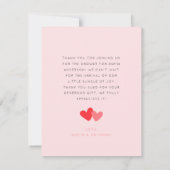 Petit amour Valentine Baby shower Merci (Dos)