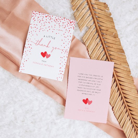 Petit amour Valentine Baby shower Merci