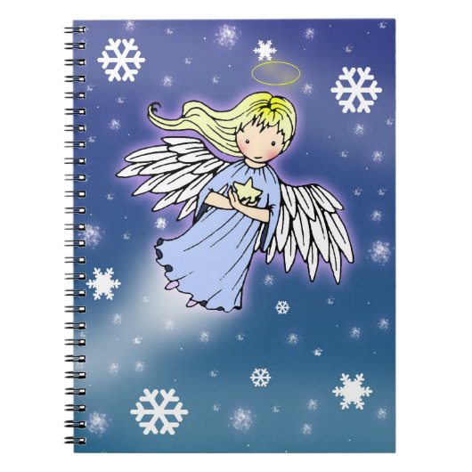 Petit ange d'hiver dans un cahier de neige (Devant)