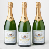 Petit ange étiquette de vin pétillant Blue Wings (Bouteilles)