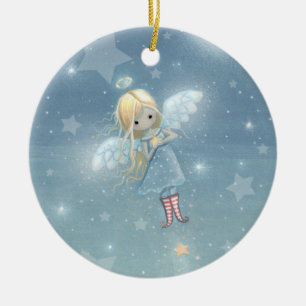 Petit ange étoile de Noël Ornement
