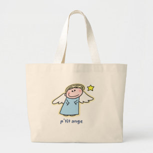 Petit Ange (kleine engeltje in het Frans) Grote Tote Bag