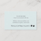 Petit animal assis Chien marchant Carte de visite (Dos)