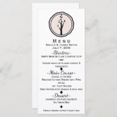 Petit Arbre Rustique Nature Menu Réception Mariage (Devant / Derrière)