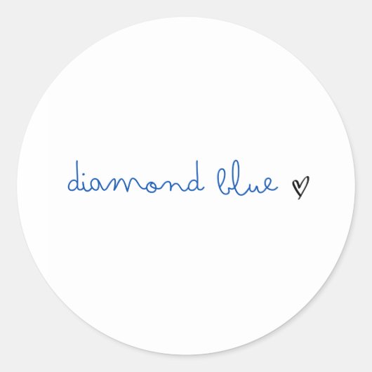petit autocollant bleu diamant (Devant)