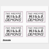 Petit autocollant "Cette machine tue les démons" (Feuille)
