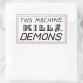Petit autocollant "Cette machine tue les démons" (Sac)