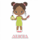 Petit Autocollant de Vinyl Spa afro-américain (Devant)