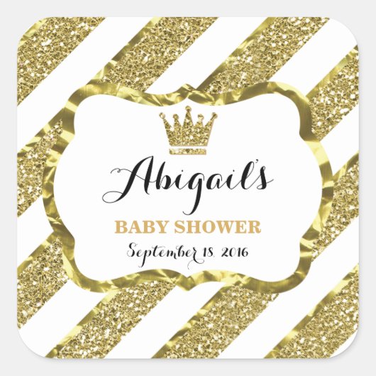 Petit Autocollant Prince, Parties scintillant Or F (Devant)