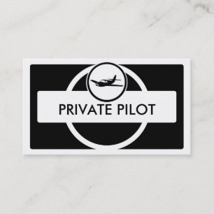 Petit avion noir blanc cartes de visite pilotes