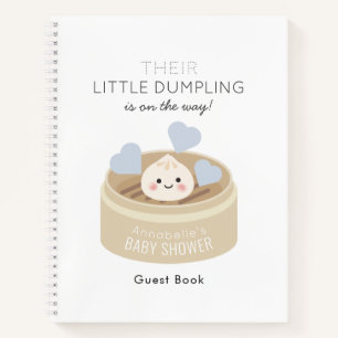 Petit Baby shower bleu Dumpling Livre d'invité