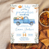 Petit Baby shower Citrouille Invitation Camion ble