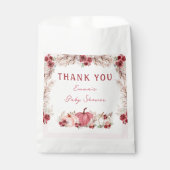 Petit Baby shower Citrouille Marsala Sacs Faveur R (Devant)