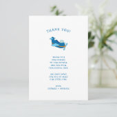 Petit baby shower d'avion merci note (Debout devant)