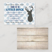 Petit Baby shower de Buck| Carte d'insertion d'inv (Devant / Derrière)