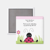 Petit Baby shower de coccinelle / Aimant favori d' (Recto/Verso)