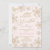 petit baby shower de flocon de neige Invitation fi (Devant)