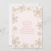 petit baby shower de flocon de neige Invitation fi (Dos)