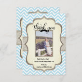 Petit baby shower de MERCI de thème de moustache (Devant / Derrière)