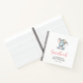 petit baby shower d'éléphant livre d'or (Intérieur)