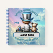 Petit Baby shower Gentleman | Livre d'invité (Devant)