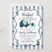 Petit baby shower invitation thème éléphant (Devant)