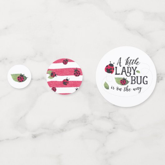 Petit Baby shower Ladybug Confetti (Devant)