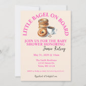 Petit bagel à bord Invitation Baby shower (Devant)