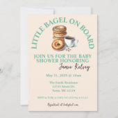 Petit bagel à bord Invitation Baby shower (Devant)