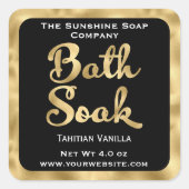 Petit bain noir et or étiquette (Devant)