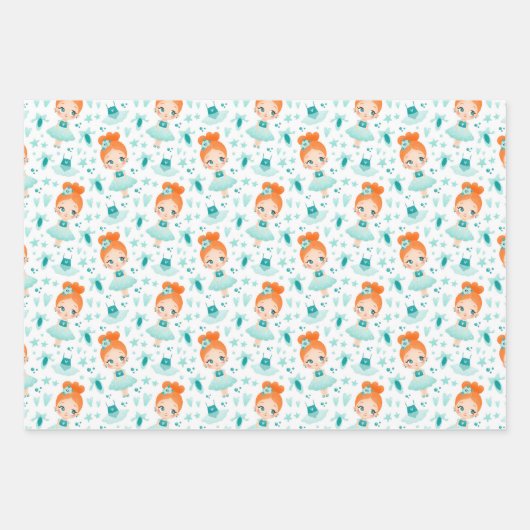 Petit Ballerinas Enveloppage de papier ensemble de (Devant 2)