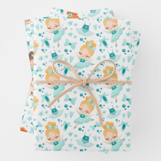 Petit Ballerinas Enveloppage de papier ensemble de (En situation)